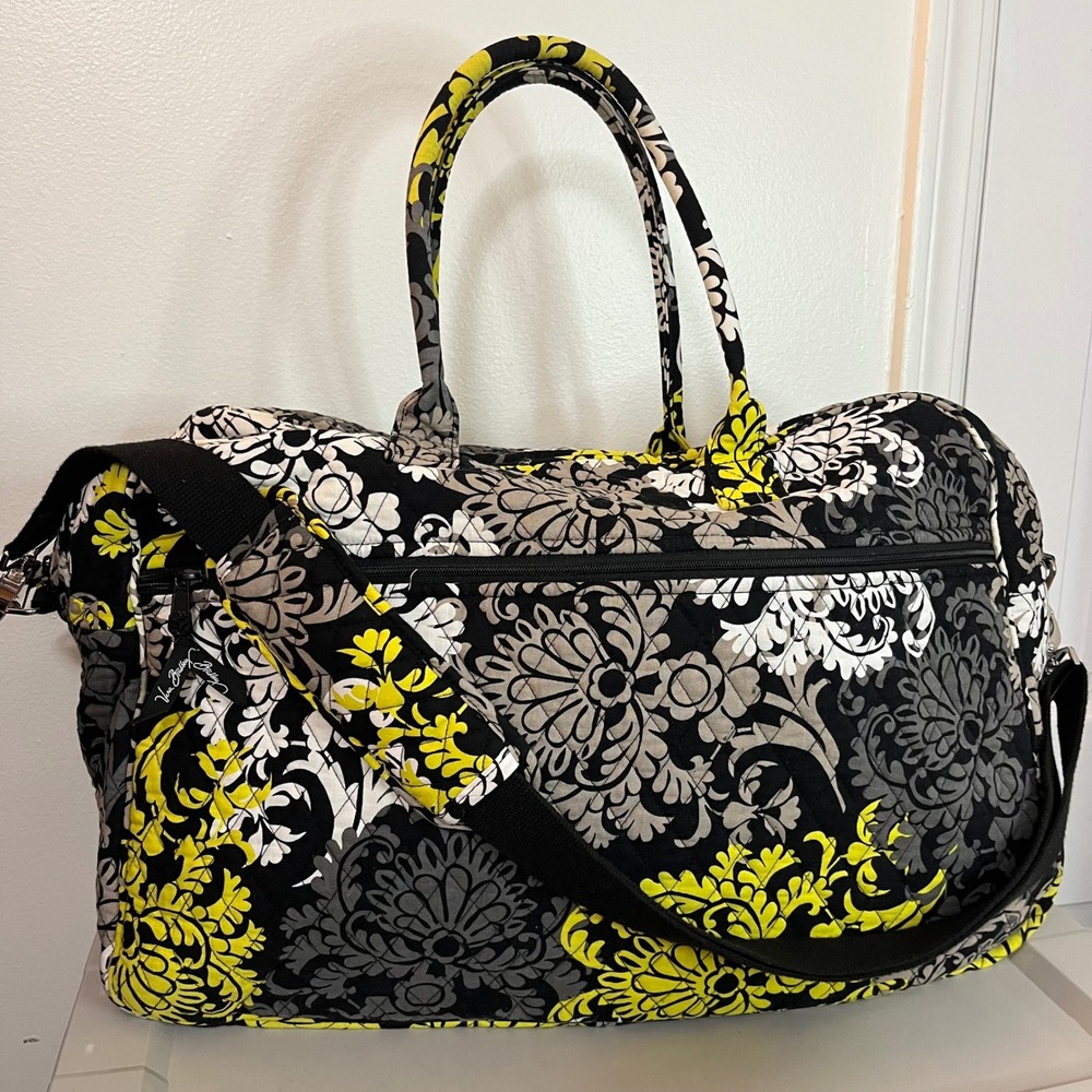 Vera Bradley Baroque Print Duffle Bag Weekender Quilted Cotton Carry On Travel